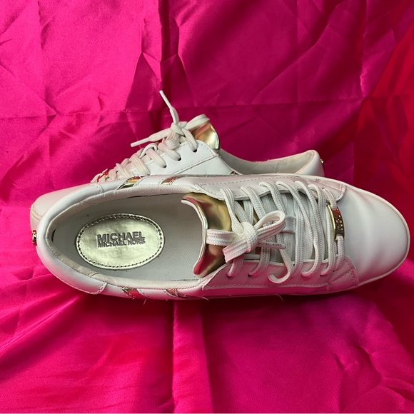 Michael Kors White and Gold Women's Sneakers 8M - Picture 12 of 12